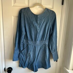 Nordstrom Denim Long Sleeve Romper